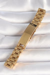 EB3725 - 316L Çelik Gold Renk Zincir Künye Model Erkek Bileklik