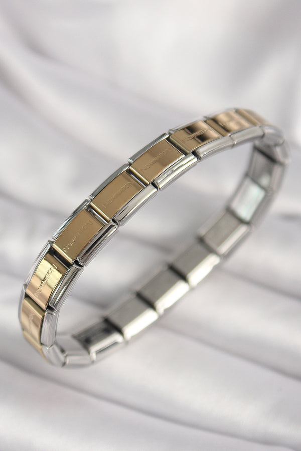 BB6875 - 316L Çelik Mix Renk Yazılı Nomination Model Kadın Bileklik