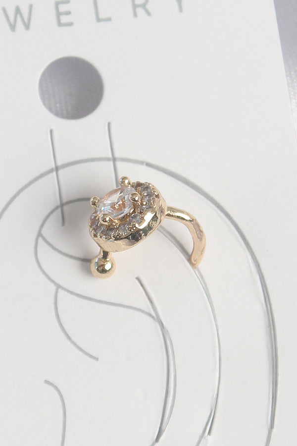 BKP10573 - Pirinç Gold Renk Zirkon Taşlı Kadın Kıkırdak Küpe