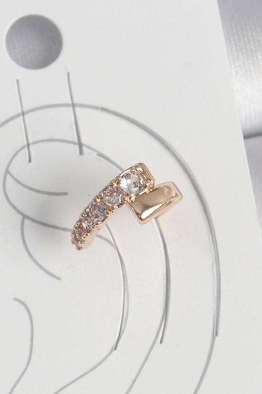 BKP10574 - Pirinç Gold Renk Zirkon Taşlı Kadın Kıkırdak Küpe