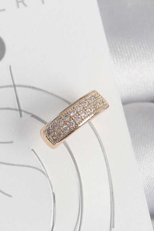 BKP10577 - Pirinç Gold Renk Zirkon Taşlı Kadın Kıkırdak Küpe