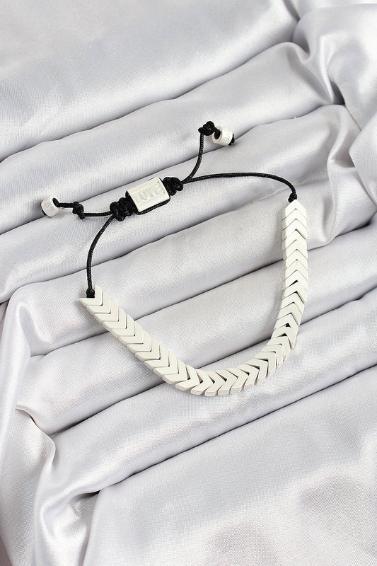 BB7188 - Pirinç Asansörlü Beyaz Juju Kadın Bileklik