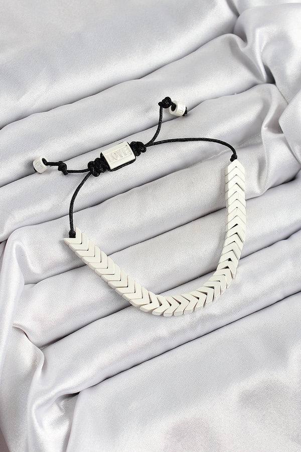 BB7188 - Pirinç Asansörlü Beyaz Juju Kadın Bileklik