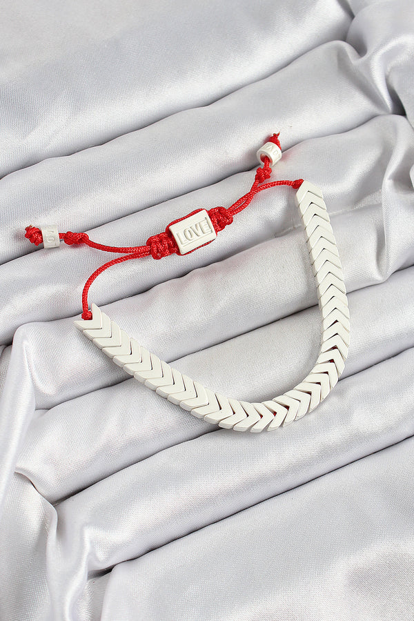 BB7189 - Pirinç Asansörlü Beyaz Juju Kadın Bileklik