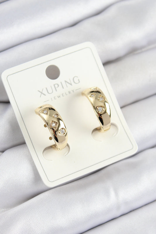 BKP10845 - Xuping Zirkon Taşlı Halka Model Gold Renk Kadın Küpe