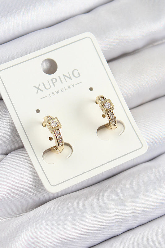Xuping Zirkon Taşlı Kemer Model Gold Renk Kadın Küpe - BKP10852