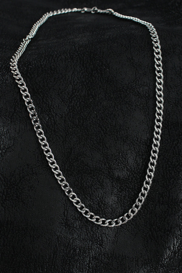 ERK1388 - 316L Çelik Klasik Zincir Model Gümüş Renk Erkek Kolye