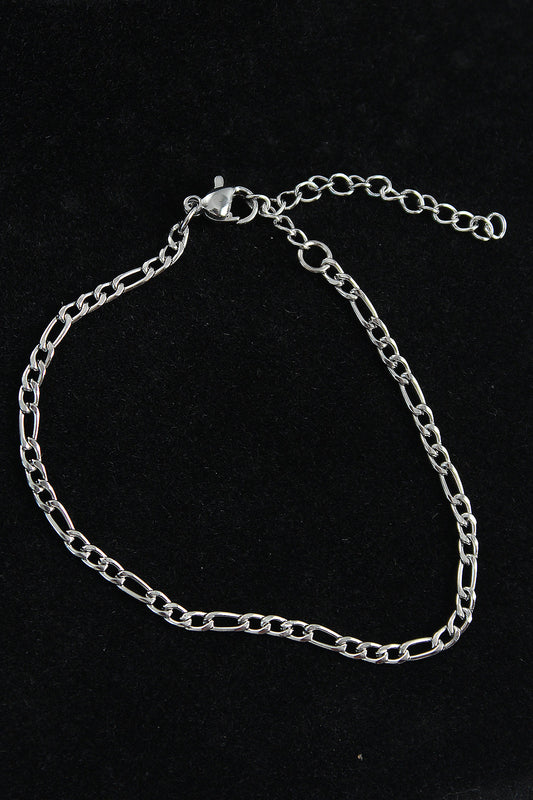 EB3738 - 316L Çelik Figaro Model Gümüş Renk Erkek Bileklik