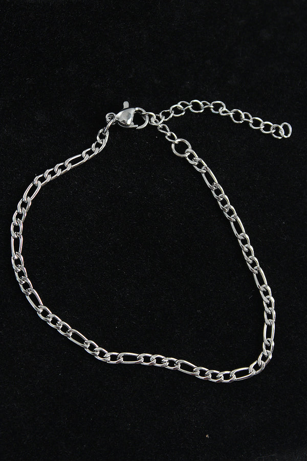 EB3738 - 316L Çelik Figaro Model Gümüş Renk Erkek Bileklik