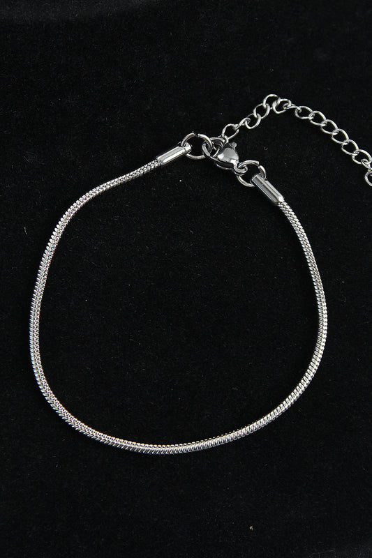 EB3739 - 316L Çelik Oval İtalyan Model Gümüş Renk Erkek Bileklik