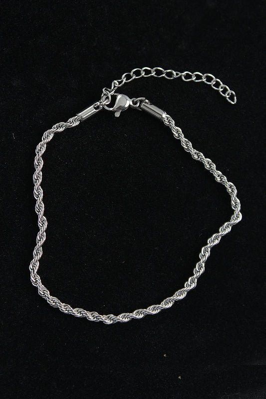 EB3740 - 316L Çelik Burgu Model Gümüş Renk Erkek Bileklik