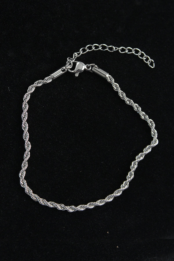 EB3740 - 316L Çelik Burgu Model Gümüş Renk Erkek Bileklik