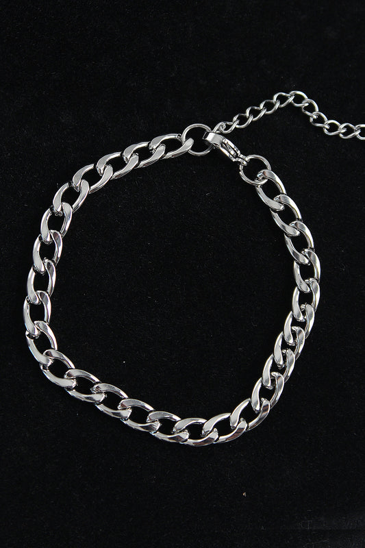 EB3741 - 316L Çelik Kalın Klasik Model Gümüş Renk Erkek Bileklik