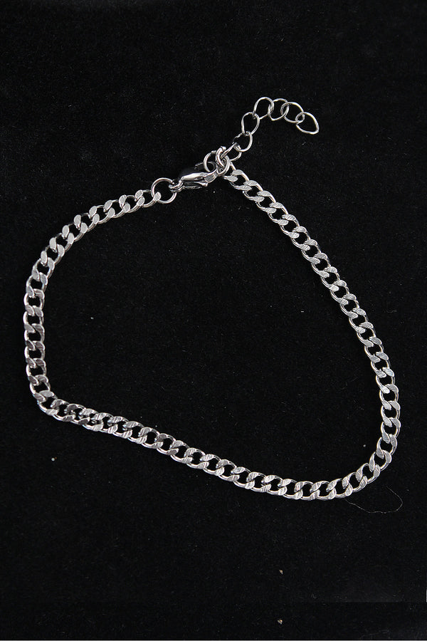 EB3749 - 316L Çelik İnce Klasik Model Gümüş Renk Erkek Bileklik