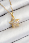 BKO10351 - 316L Çelik Zirkon Taşlı Yıldız Model Gold Renk Kadın Kolye