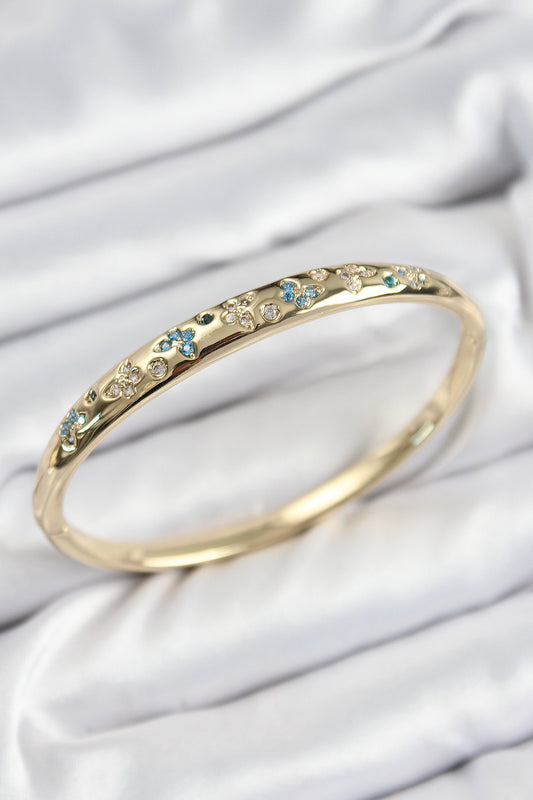 Pirinç Zirkon Taşlı Kelebek Model Gold Renk Kadın Kelepçe - BB7568