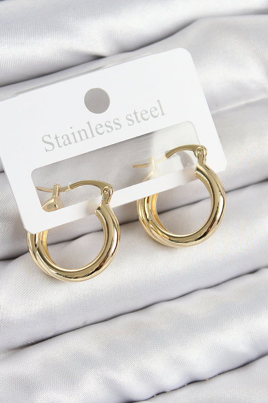 Pirinç Halka Model Gold Renk Kadın Küpe - BKP11010