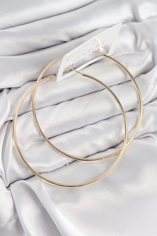 BKP11037 - Pirinç Halka Model Gold Renk Kadın Küpe