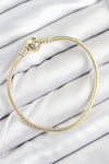 BB7807 - Pirinç Charm Topcuk Model Gold Renk Kadın Bileklik