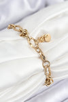 BB7847 - 316L Çelik Parçalı Zincir Model Gold Renk Kadın Bileklik