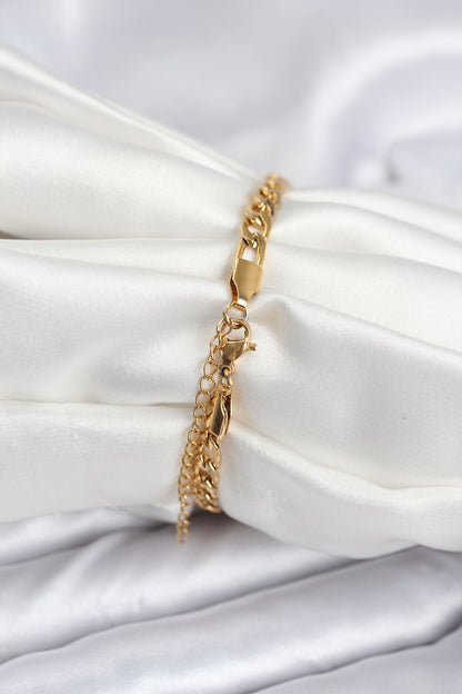 316L Çelik Gold Renk Yazı Yazmaya Uygun Kadın Bileklik - BB7916