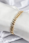 BB7924 - Pirinç VIP Seri Gold Renk Arpa Model Kadın Bileklik