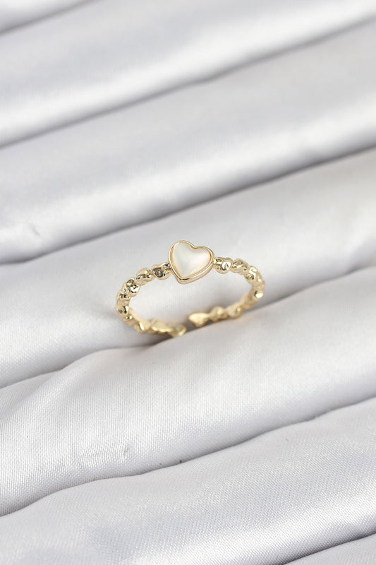 BYK3874 - Pirinç Gold Renk Kalpli Model Kadın Yüzük