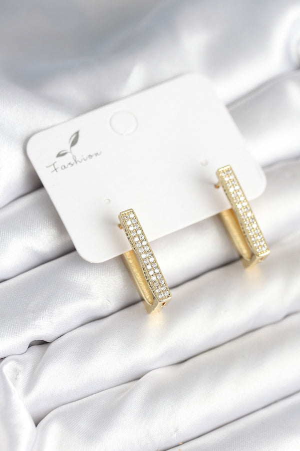 BKP11300 - Kare Zirkon Taşlı Kadın Küpe