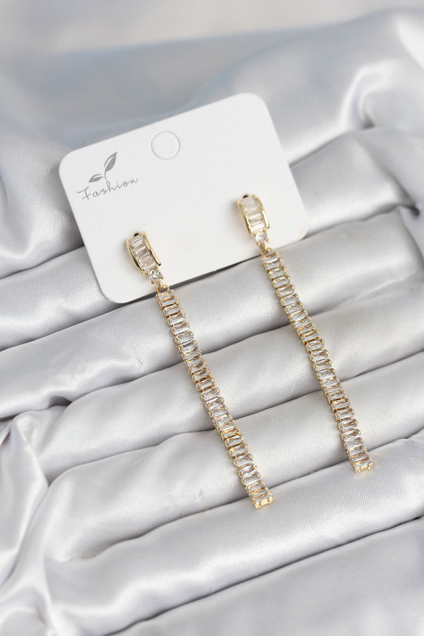 BKP11301 - Su Yolu Baget Pirinç Kadın Küpe