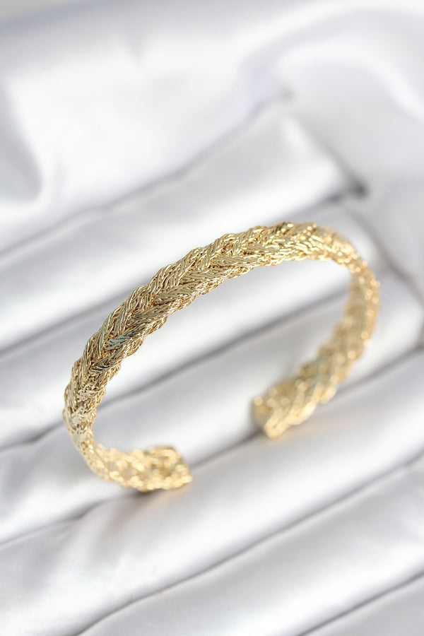 BB8018 - Ezme Zincir Model Gold Renk Kadın Bileklik