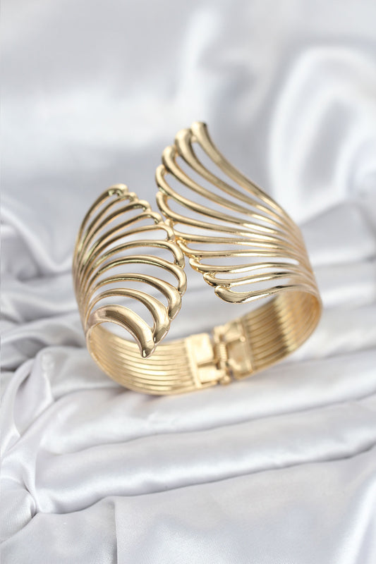 BB8066 - Pirinç Gold Renk Vintage Kadın Bileklik