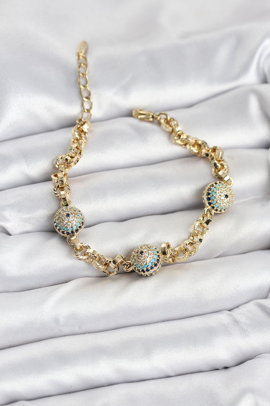 BB8079 - Xuping VIP Nazarlı Gold Renk Bileklik