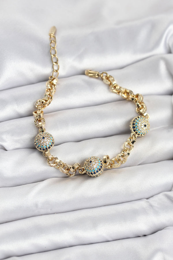BB8079 - Xuping VIP Nazarlı Gold Renk Bileklik