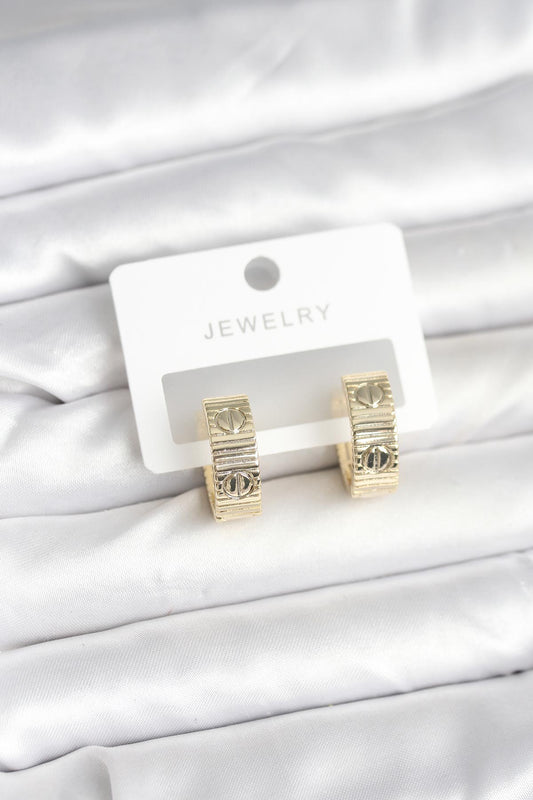 BKP11381 - Pirinç Gold Renk Halka Kadın Küpe