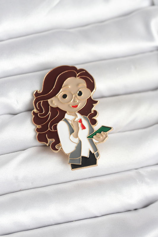 BR466 - Öğretmen Figür Broş