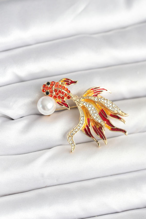 BR468 - Japon Balığı Model Broş