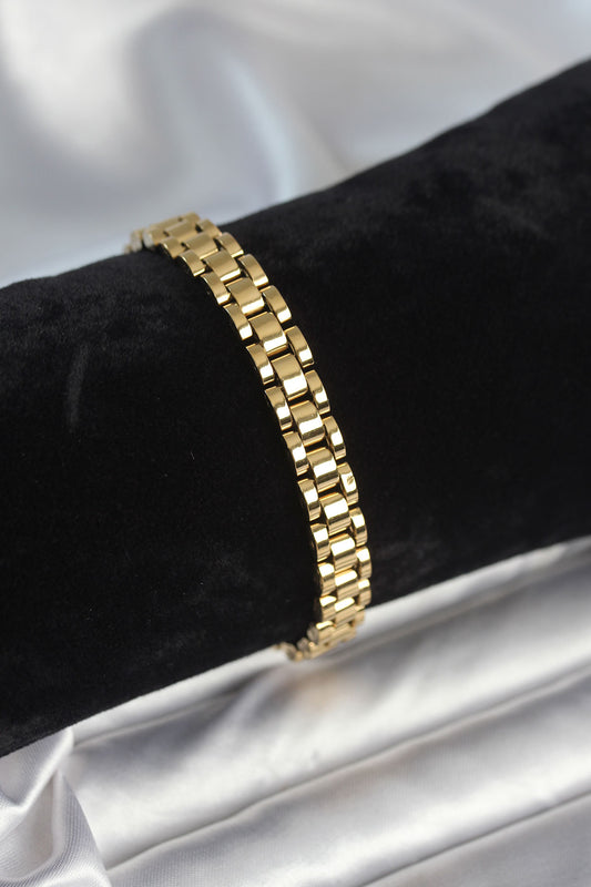 EB3763 - 316L Çelik Gold Renk 7 mm Kalınlık Erkek Bileklik