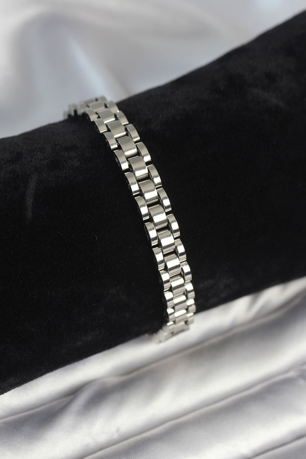 EB3765 - 316L Çelik Gümüş Renk 7 mm Kalınlık Erkek Bileklik