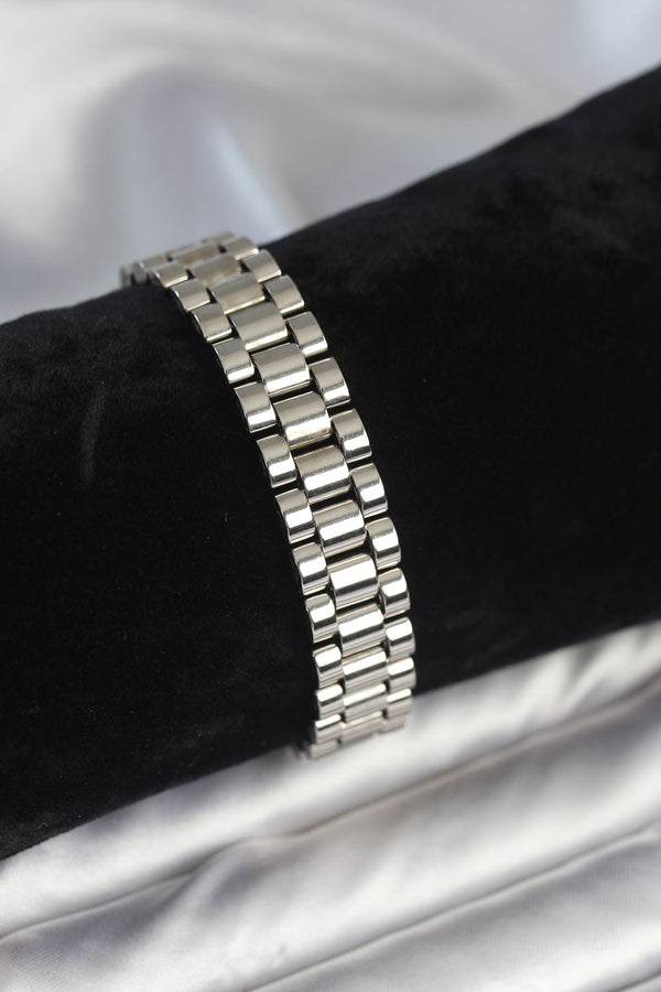 EB3777 - 316L Çelik Gümüş Renk 12 mm Kalınlık Erkek Bileklik