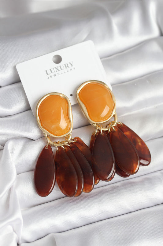 BKP11431 - Pirinç Gold Renk Vintage Model Kadın Küpe